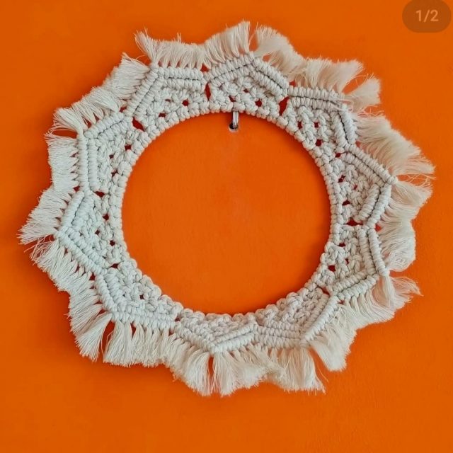 Macrame kruh k zavěšení